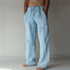 Versatile unisex pants in breathable cotton-linen with generous wide-leg design