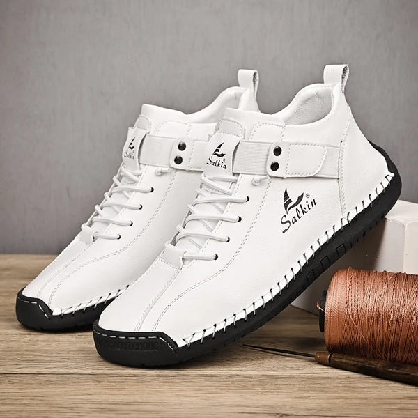 Premium leather footwear with EVA support technology