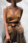 Premium Knot Cowhide Leather Belt for Women, adjustable, chic design, perfect for dresses, coats, and high-waist pants.