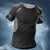 Breathable quick-dry men's sports tee in lightweight fabric, perfect for summer fitness and casual wear. O-neck, short sleeve