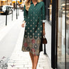 Breathable polyester shirt dress with bold 3D printed geometric print