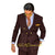 Elegant men's wedding suit featuring a double-breasted jacket and matching trousers, crafted from premium wool for comfort.