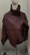 Women's regular fit jacket in durable PU leather polyester blend