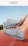 Athletic trail shoes with reinforced toe and heel for added protection