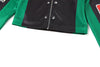 Chic PU leather Y2K motorcycle jacket for women, featuring trendy letter print and lightweight design for casual outings.