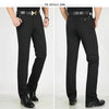 Classic men's dress pants in premium cotton, perfect for business and casual wear with a sleek straight leg design.