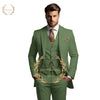 Elegant Men's 3-Piece Wedding Suit Set with notch lapel, slim fit jacket, vest, and trousers for formal events.