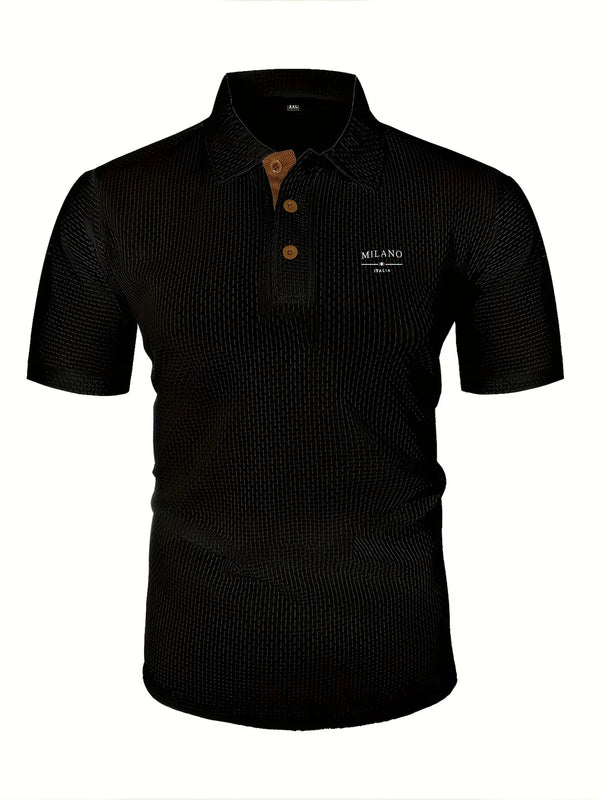 Men's classic polo with short sleeves and stretch comfort