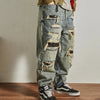 Back view of Rebel Spirit Distressed Jeans featuring classic pockets and rugged design.