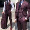 Suit displayed on a hanger, emphasizing its versatility for upscale events.