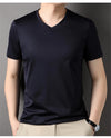 Luxury fabric v-neck shirt in classic style