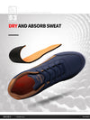 Men's lace-up leather sneakers with cotton-lined insole and classic stripe detail
