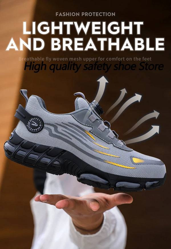 Steel Guard anti-smash boots with secure button fastening and true-to-size fit