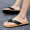 Men's EVA cushioned flip flops with textured non-slip sole