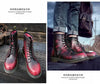 Black leather boots featuring a sleek, sophisticated design.