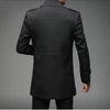 Classic men's long trench coat in lightweight polyester, perfect for spring and autumn business casual and everyday wear.