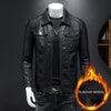 Men's Slim Fit PU Leather Moto Jacket with zipper closure, waterproof, wind-resistant, perfect for casual and motorcycle ride