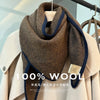 Cozy and lightweight 100% wool scarf in a chic triangle shape for women.