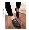 Classic black patent leather Oxford shoes for office wear.