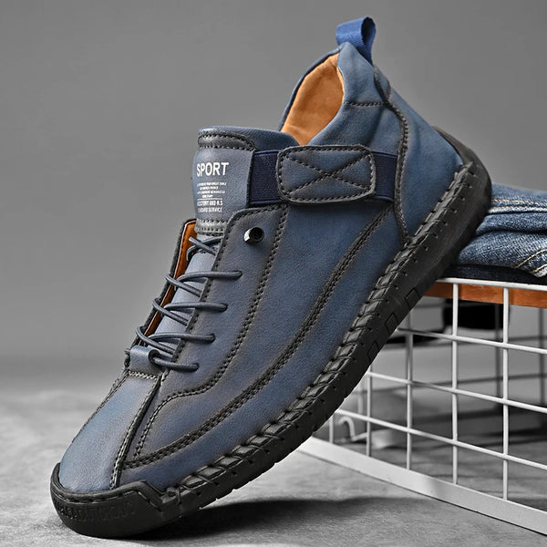Effortless Stride leather loafers in casual Friday office setting balancing comfort with professional sophistication