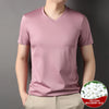 Lightweight men's v-neck tee in luxury fabric