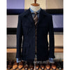 Vintage tweed herringbone men's blazer with four pockets, notched collar, and single-breasted design for stylish occasions.