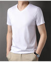 Premium knit v-neck tee for men