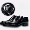 Sophisticated carved Oxford shoes exuding authority and style.