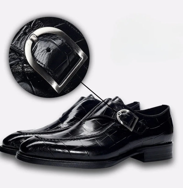 Sophisticated carved Oxford shoes exuding authority and style.
