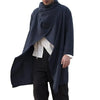 Men's vintage cotton trench jacket with scarf collar in navy, perfect for spring outings and stylish casual wear.