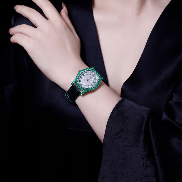 Luxury watch with precise quartz movement and water-resistant design for daily wear.