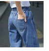 Relaxed fit high-waist jeans in harem style with practical pockets
