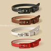 Chic skinny faux leather belt for women in vibrant red, perfect for adding style to any outfit and enhancing your silhouette.