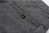 Classic Business Casual Men's Dress Pants in black and grey, straight-leg design, elastic waist, perfect for office wear.