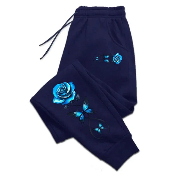 Women's polyester sweatpants with adjustable waist and modern athleisure design