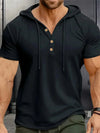 Slim Fit Hooded Men's Gym T-Shirt in quick-dry polyester, perfect for workouts and casual outings, enhancing performance and