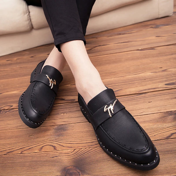 Elegant black patent leather Oxford shoes for formal events.