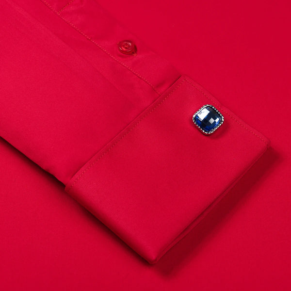 Business professional dress shirt with French cuffs and included cufflinks for power dressing