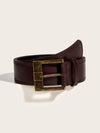 Vintage wide belt for women in faux leather with metal buckle, perfect for casual or formal wear in black, brown, or red.