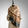 Soft cashmere-like winter scarf, ideal for draping or wrapping.