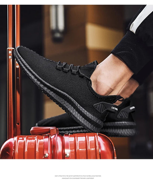Breathable knit sneakers with supportive coverage for active wear