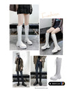 Stylish ankle high women's boots with lace-up closure, thick heel, non-slip rubber sole, perfect for fall and winter fashion.
