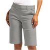 Cotton-blend cargo shorts with button front and flattering high-rise cut