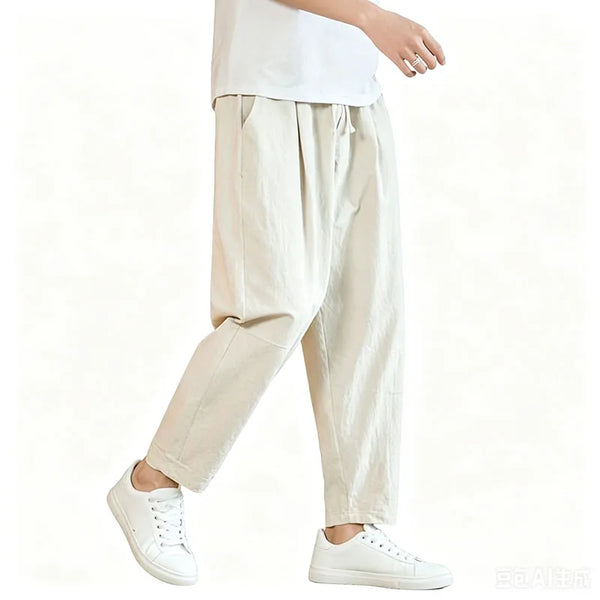 Action shot of men in lightweight joggers showing freedom of movement and comfort