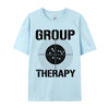Vintage-Inspired 'Group Therapy' Men's Casual T-Shirt in premium cotton, featuring a retro graphic print for stylish comfort.