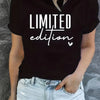 Urban graphic tee featuring statement letter print on black background
