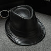 Unisex retro bowler hat with a snug fit, crafted from high-quality faux leather.