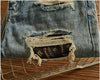 Detail of the stonewashed finish on Rebel Spirit Distressed Jeans, emphasizing durability.