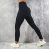 Ankle-length high waist leggings with pocket, perfect for workouts.