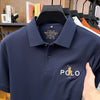 Men's polo shirt with embroidered pony detail and premium cotton polyester blend